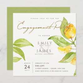 GREEN-WASSERFARBFOLIAGE OLIVENVERLOBUNG EINLADUNG