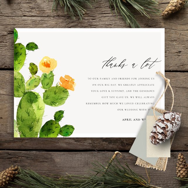 GREEN WATERCOLOR DESERT CACTUS BLUME DANKE (Von Creator hochgeladen)