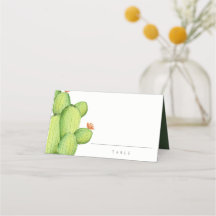 GREEN WATERCOLOR DESERT CACTUS BLUME MONOGRAMM