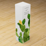 GREEN WATERCOLOR DESERT CACTUS BLUME MONOGRAMM Wein-Geschenkverpackung<br><div class="desc">Wenn Sie weitere Anpassungen oder andere passende Artikel benötigen,  kontaktieren Sie mich bitte unter yellowfebstudio@gmail.com</div>