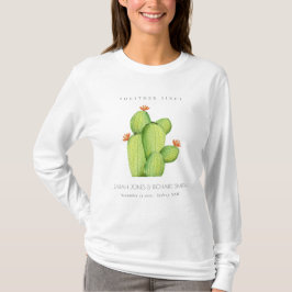 GREEN WATERCOLOR DESERT CACTUS SAVE THE DATE GIFT T-Shirt