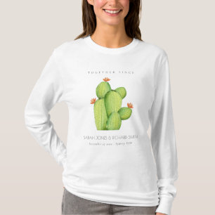 GREEN WATERCOLOR DESERT CACTUS SAVE THE DATE GIFT T-Shirt