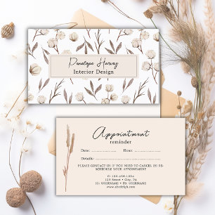 Green Watercolor Moderne Rosa Terminalkarte Visitenkarte