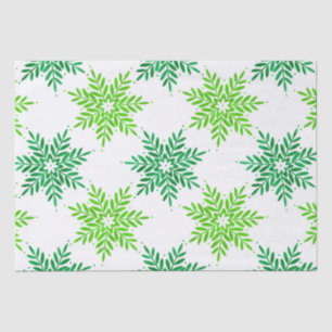 Green Watercolor Snowflake Muster Seidenpapier