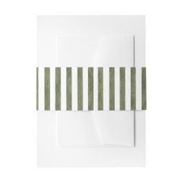 Green Watercolor Stripes Wedding Einladungsbanderole