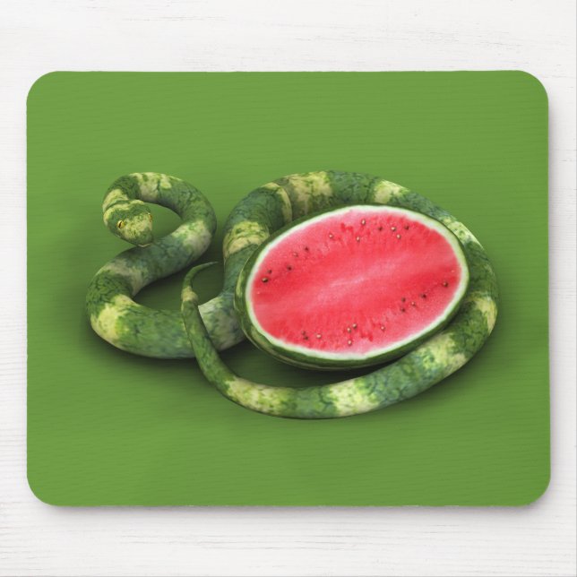 Green Watermelon Snake Mousepad (Vorne)