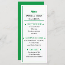 Green Wedding Dinner