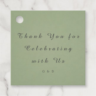 Green Wedding Favor Tag Template Geschenkanhänger