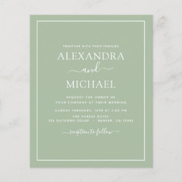 Green Wedding mit Foto Einladung Fl. Flyer