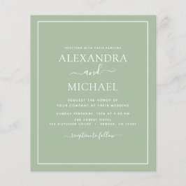 Green Wedding Modern Typografy Flyer