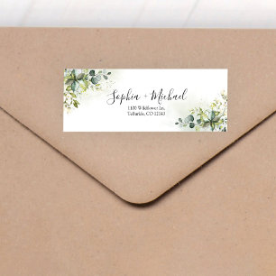 Green Wedding Return Address Label
