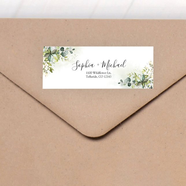 Green Wedding Return Address Label (Von Creator hochgeladen)