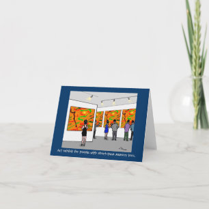 Green Weenii "Art Exhibit" Note Card Karte