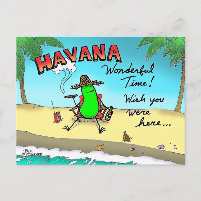 Green Weenii "Havana Wonderful Time" Postkarte (Vorderseite)