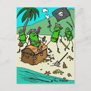 Green Weenii "Pirate Party" Postkarte