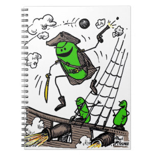 Green Weenii "Pirates" Spiral Notebook Notizblock