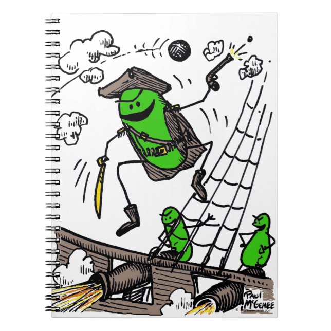 Green Weenii "Pirates" Spiral Notebook Notizblock (Vorderseite)