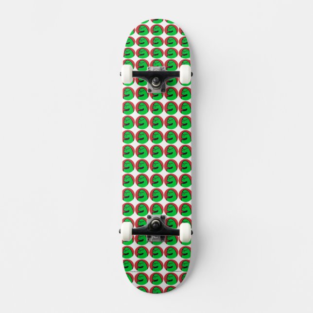 Green Weenii "Weenii Head" Skateboard (mit Rädern) (Vorderseite)