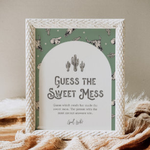 Green Western Raten Sie das Sweet Mess Shower Sign