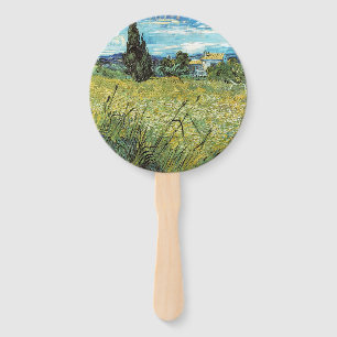 Green Wheat Field Vincent van Gogh Fächer