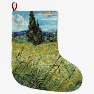 Green Wheat Field Vincent van Gogh Großer Weihnachtsstrumpf