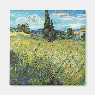 Green Wheat Field Vincent van Gogh Magnet