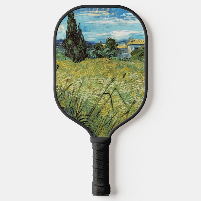 Green Wheat Field Vincent van Gogh Pickleball Schläger (Vorderseite)