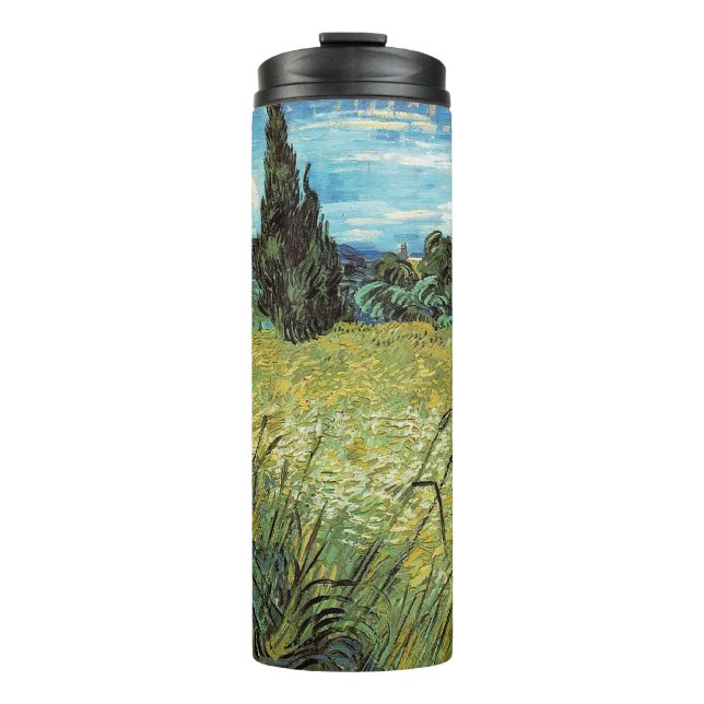 Green Wheat Field Vincent van Gogh Thermosbecher (Vorderseite)