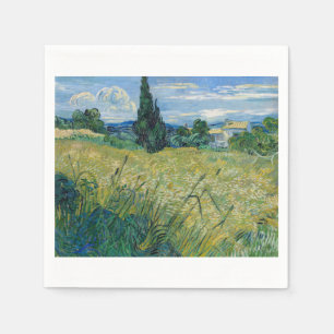 Green Wheat Field with Cypress 1889 by Vincent van Serviette