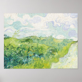 Green Wheat Fields, Auvers (1890) by Vincent Van G Poster