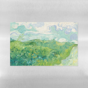 Green Wheat Fields Van Gogh Vintage Kunst Magnetisches Trockenlöschblatt