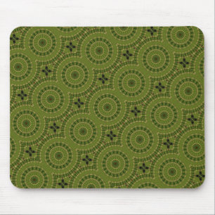 Green Wheel Mandala / Grünes Rad Mandala Mousepad