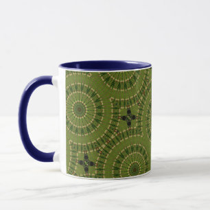 Green Wheel Mandala / Grünes Rad Mandala Tasse