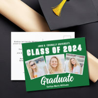 Green White Abschluss Foto Collage 2025 Graduate