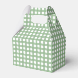 Green & White Checkered Kariert Gable Gvor Geschen Geschenkschachtel
