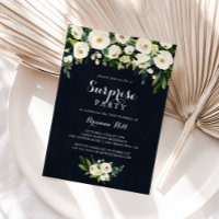 Green White Floral Royal Blue Surprise Party