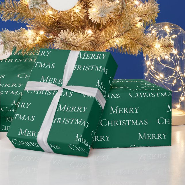 Green White Frohe Weihnachtsangebot Geschenkpapier (Feiertage)