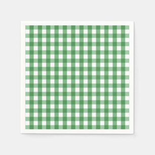 Green White Gingham Karo Pattern Serviette