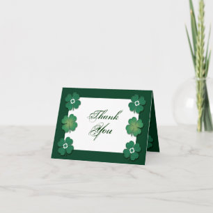 Green white Irish wedding anniversary Dankeskarte