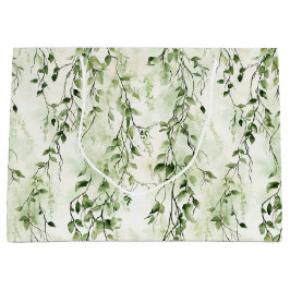 Green White Ivy Blätter Wild Jungle Geburtstag Große Geschenktüte