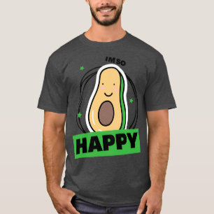 Green White Minimalistisch Avocado T-Shirt