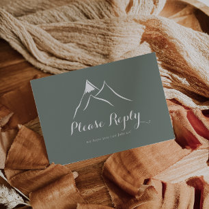 Green White Mountain Menü Auswahl UAWG Postkarte