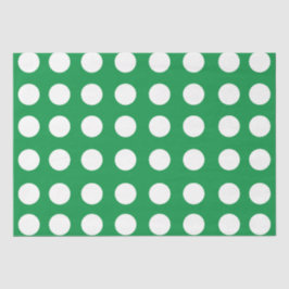Green White Polka Dot Classic Elegant Seidenpapier