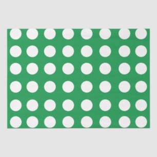 Green White Polka Dot Classic Elegant Seidenpapier