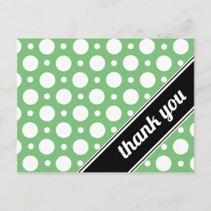 Green & White Polka Dot Vielen Dank, dass Sie Post Postkarte