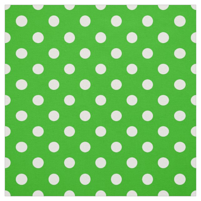 Green White Polka Dots Textile Stoff (Muster)