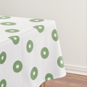 Green White Polka Dots Tischdecke