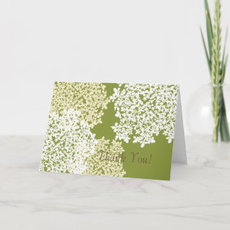 Green & White Queen Anne's Lace Vielen Dank Dankeskarte