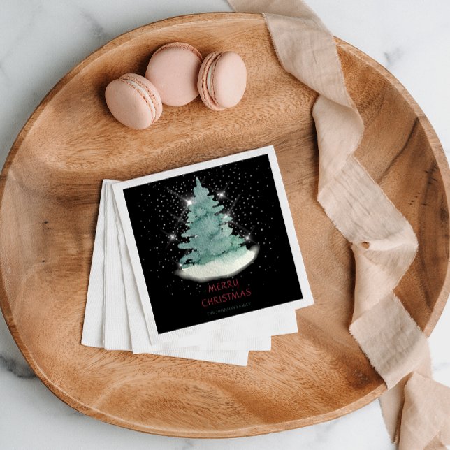 Green White Star Weihnachtsbaum Serviette (Von Creator hochgeladen)