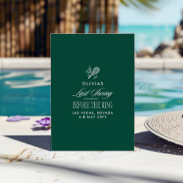 Green & White Striped Last Swing Before the Ring Einladung